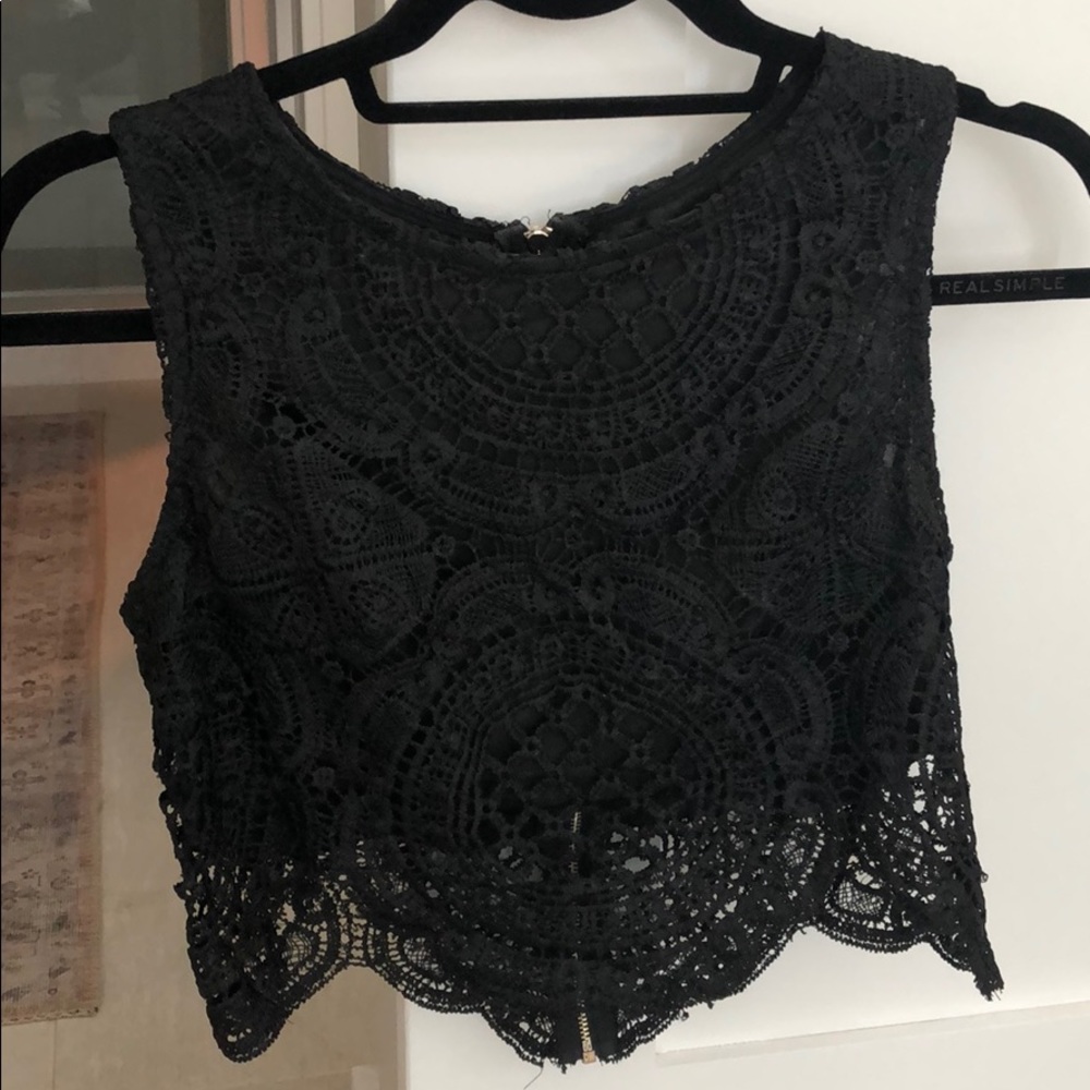 LF lace crop top